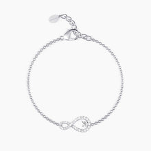Carica l&#39;immagine nel visualizzatore di Gallery, Bracciale da donna in argento con catena forzatina e infinito ENDLESS Mabina 533235
