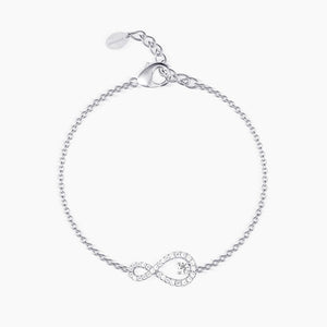 Bracciale da donna in argento con catena forzatina e infinito ENDLESS Mabina 533235