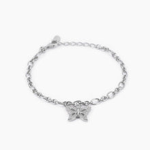 Carica l&#39;immagine nel visualizzatore di Gallery, Bracciale da donna in argento con ciondolo a forma di farfalla SPRING LIFE Mabina 533455
