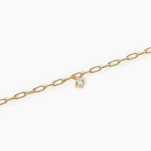 Cavigliera da donna in argento con ciondolo punto TREASURE Mabina 533570