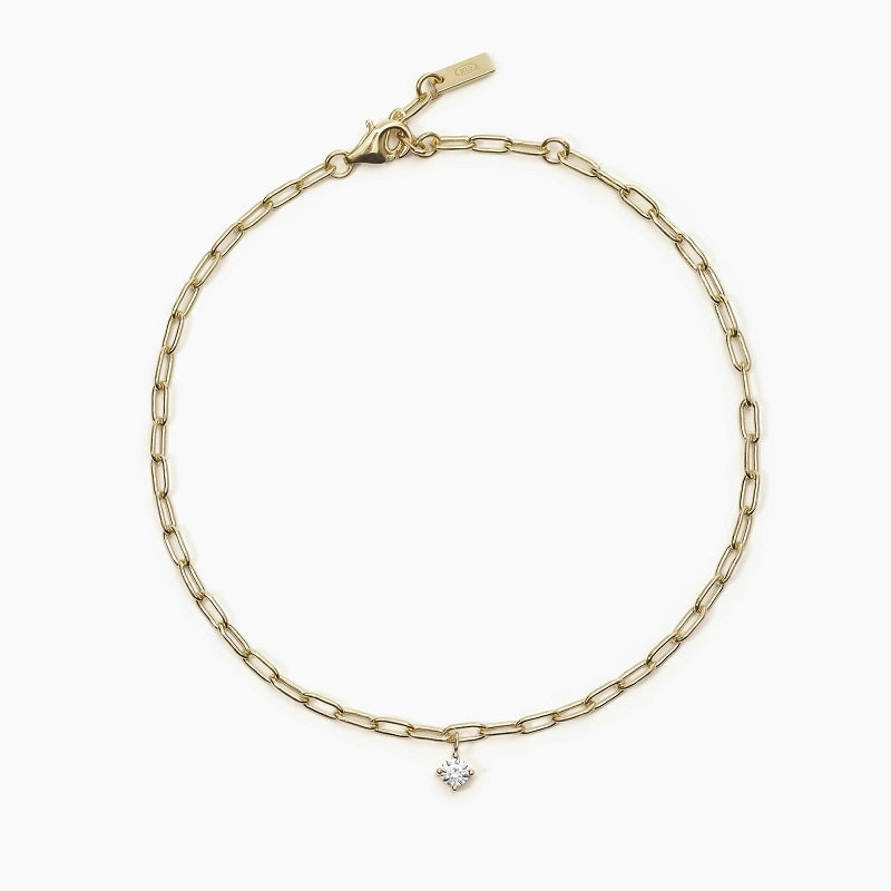 Cavigliera da donna in argento con ciondolo punto TREASURE Mabina 533570