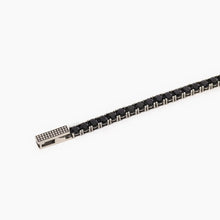 Cargar imagen en el visor de la galería, Pulsera tenis para hombre en plata bruñida con circonitas Mabina 533580
