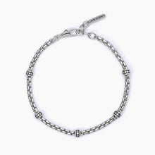 Cargar imagen en el visor de la galería, Pulsera de hombre con inserciones blancas MONTECARLO Mabina 533627
