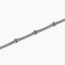 Cargar imagen en el visor de la galería, Pulsera de hombre con inserciones blancas MONTECARLO Mabina 533627
