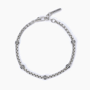 Pulsera de hombre con inserciones blancas MONTECARLO Mabina 533627