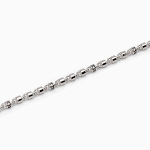 Pulsera de hombre con inserciones blancas MILLIONAIRE Mabina 533630