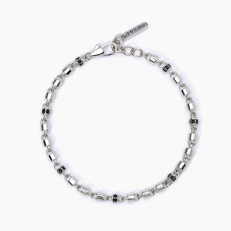 Pulsera de hombre con eslabones cilíndricos MILLIONAIRE Mabina 533631