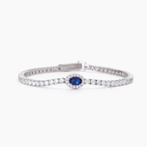 Bracciale da donna in argento Mabina con zaffiro ovale Cool or rétro? 533666