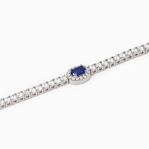 Bracciale da donna in argento Mabina con zaffiro ovale Cool or rétro? 533666