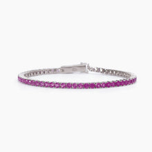 Carica l&#39;immagine nel visualizzatore di Gallery, Bracciale tennis da donna in argento con tormalina Mabina 533667
