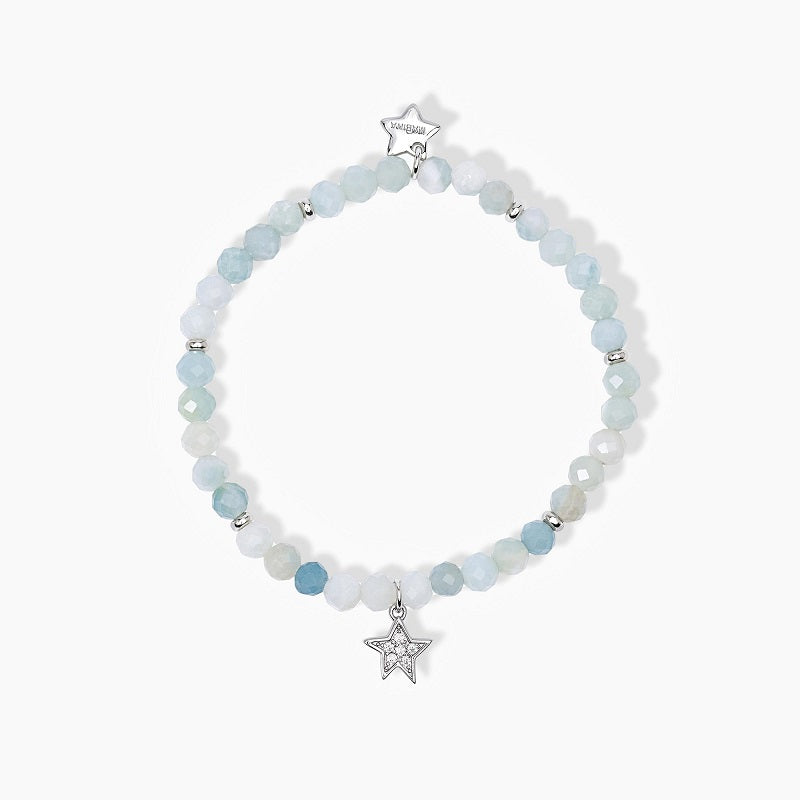 Bracciale bimba elastico con amazzonite e stella pendente STELLA STELLINA Mabina 533685