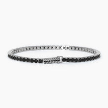 Cargar imagen en el visor de la galería, Pulsera de tenis para hombre en plata con circonitas Mabina 533694
