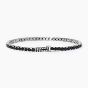 Pulsera de tenis para hombre en plata con circonitas Mabina 533694