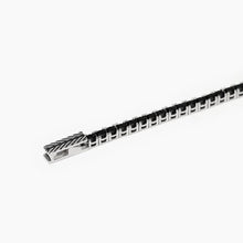 Cargar imagen en el visor de la galería, Pulsera de tenis para hombre en plata con circonitas Mabina 533694
