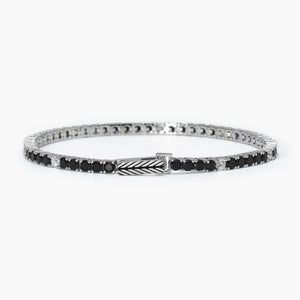 Pulsera de tenis para hombre en plata con circonitas Mabina 533696