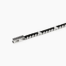 Cargar imagen en el visor de la galería, Pulsera de tenis para hombre en plata con circonitas Mabina 533696
