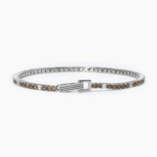 Carica l&#39;immagine nel visualizzatore di Gallery, Bracciale da uomo tennis in argento con zirconi Mabina 533700
