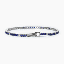 Carica l&#39;immagine nel visualizzatore di Gallery, Bracciale da uomo tennis in argento con zirconi Mabina 533701
