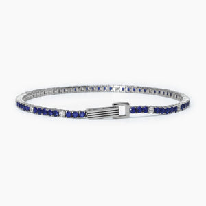 Bracciale da uomo tennis in argento con zirconi Mabina 533701