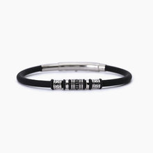 Carica l&#39;immagine nel visualizzatore di Gallery, Bracciale da uomo in acciaio e silicone SMARTER Mabina 533711
