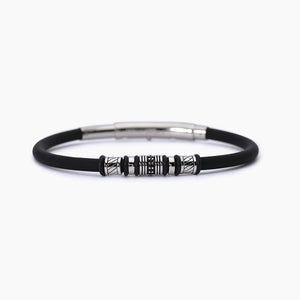 Bracciale da uomo in acciaio e silicone SMARTER Mabina 533711