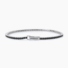 Cargar imagen en el visor de la galería, Pulsera de tenis para hombre en plata con circonitas Mabina 533713
