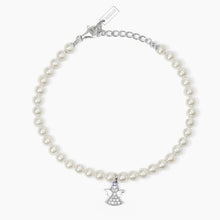 Carica l&#39;immagine nel visualizzatore di Gallery, Bracciale da donna in argento con perle e angelo MY ANGEL Mabina 533737
