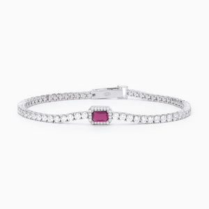 Bracciale da donna in argento Mabina con rubino Cool or rétro? 533741