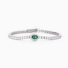 Carica l&#39;immagine nel visualizzatore di Gallery, Bracciale da donna in argento Mabina con smeraldo Cool or rétro? 533742
