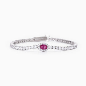 Bracciale da donna in argento Mabina con rubino Cool or rétro? 533743