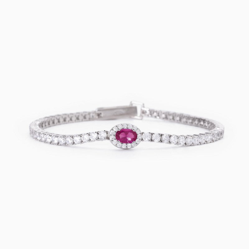 Bracciale da donna in argento Mabina con rubino Cool or rétro? 533743