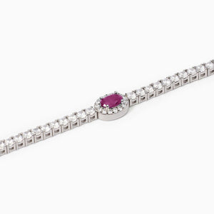 Bracciale da donna in argento Mabina con rubino Cool or rétro? 533743