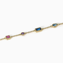 Carica l'immagine nel visualizzatore di Gallery, Bracciale da donna in argento dorato multicolor RAINBOW Mabina 533746

