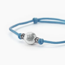 Carica l&#39;immagine nel visualizzatore di Gallery, Bracciale da uomo con cordino azzurro e aulite TROPICAL Mabina 533749
