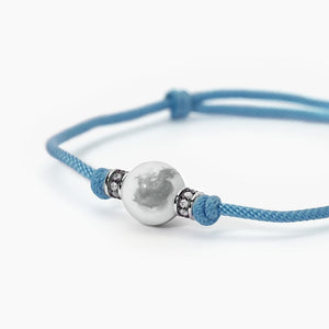 Bracciale da uomo con cordino azzurro e aulite TROPICAL Mabina 533749