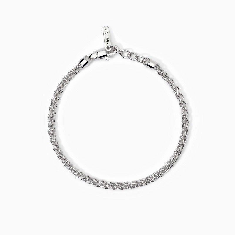 Bracciale da uomo in argento con catena spiga EVERY DAY Mabina 533801