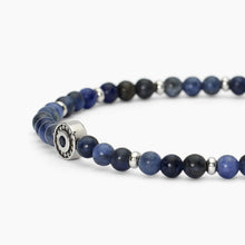 Cargar imagen en el visor de la galería, Pulsera de hombre de plata con sodalita BENIAMINO Mabina 533806
