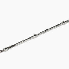 Cargar imagen en el visor de la galería, Pulsera de tenis para hombre en plata con inserciones cuadradas GENTLEMAN Mabina 533821
