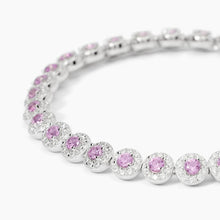 Carica l&#39;immagine nel visualizzatore di Gallery, Bracciale da donna tennis in argento con tormalina Mabina 533825
