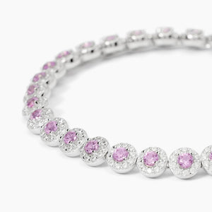 Bracciale da donna tennis in argento con tormalina Mabina 533825