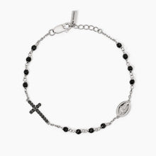 Carica l&#39;immagine nel visualizzatore di Gallery, Bracciale da uomo in argento con croce e Madonnina Mystical Mabina 533832
