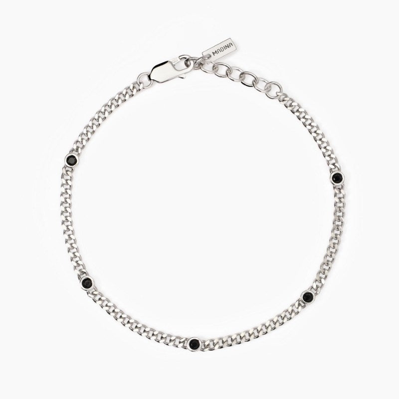 Bracciale da uomo in argento catena groumette Spotlight Mabina 533845