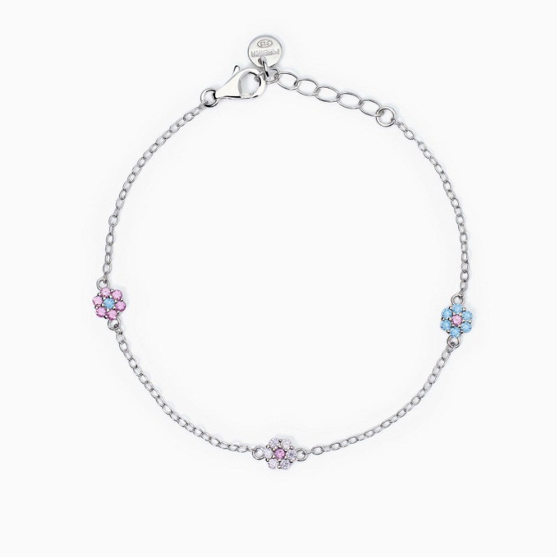 Bracciale da bambina in argento con fiorellini Fior Fiore Mabina 533876
