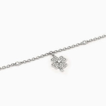 Carica l&#39;immagine nel visualizzatore di Gallery, Bracciale da donna in argento con catena e quadrifoglio BUONA FORTUNA Mabina 533890
