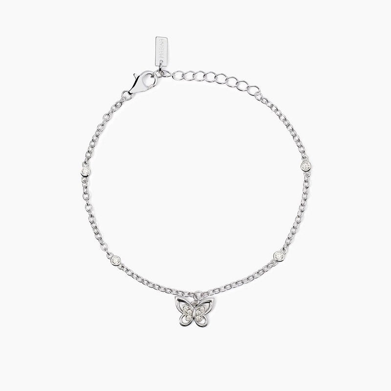 Bracciale da donna in argento con catena e farfalla SPRING LIFE Mabina 533891