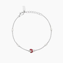 Carica l'immagine nel visualizzatore di Gallery, Bracciale da donna in argento con catena e coccinella Mabina 533892
