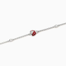 Carica l'immagine nel visualizzatore di Gallery, Bracciale da donna in argento con catena e coccinella Mabina 533892
