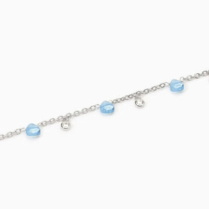 Bracciale da donna con elementi in glass azzurro BEAUTY CODE Mabina 533893