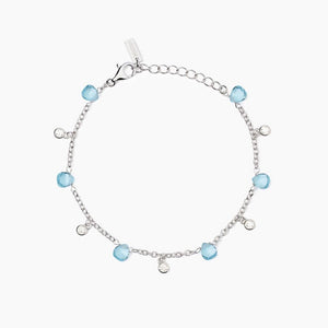 Bracciale da donna con elementi in glass azzurro BEAUTY CODE Mabina 533893