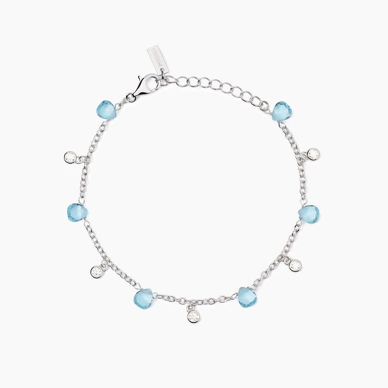Bracciale da donna con elementi in glass azzurro BEAUTY CODE Mabina 533893